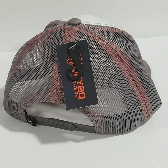 Heybo Outdoors Mens White/Gray Snapback Hat With  Offset H Shield.NWT. - Picture 3 of 5